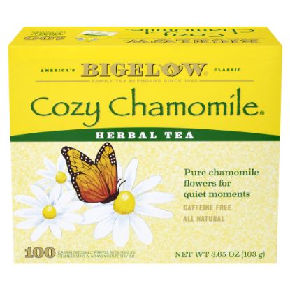 Picture of Bigelow Cozy Chamomile Tea Bags, 1.5 Oz, Box Of 100 Tea Bags