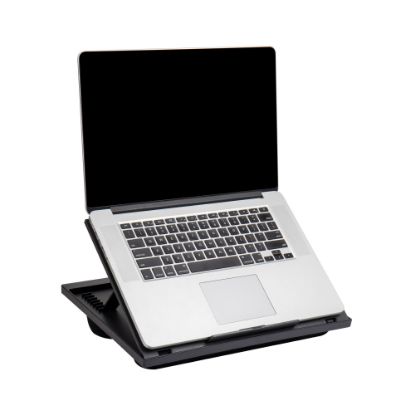 Picture of Mind Reader Portable Laptop Desk with Handle and Built-in Cushions, 7-3/1inH x 11inW x 14-3/4inL, Black