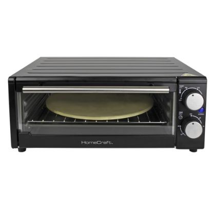 Picture of Nostalgia Electrics HomeCraft Convection Pizza Oven With Glass Door And Pizza Stone