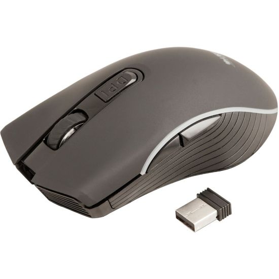 Picture of Urban Factory ONLEE: Bluetooth 2.4 GHz Ambidextrous Mouse With Rechargeable Battery - Optical - Wireless - Bluetooth/Radio Frequency - 2.40 GHz - Rechargeable - Black - USB - 2400 dpi - Scroll Wheel - 6 Button(s) - Symmetrical