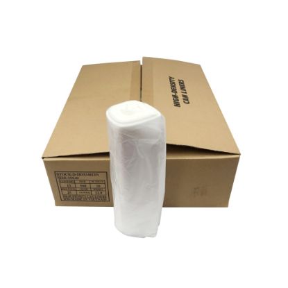 Picture of Island Plastic Bags High-Density Trash Liners, 33 Gallons, Natural, Case Of 500 Liners