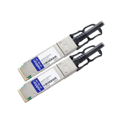 Picture of AddOn 3m Brocade Compatible QSFP+ DAC - Direct attach cable - QSFP+ to QSFP+ - 10 ft - twinaxial - for Brocade ICX 6610-24, 6610-48, 6650-32, 6650-40, 6650-48, 6650-56, 6650-80