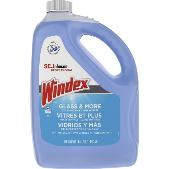 Picture of Windex Glass Cleaner With Ammonia-D, 128 Oz Bottle