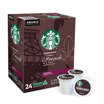 Picture of Starbucks Single-Serve Coffee K-Cup, French Roast, Carton Of 24