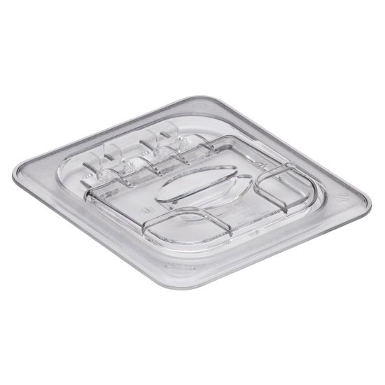 Picture of Cambro Camwear GN 1/6 FlipLids, Clear, Set Of 6 Lids