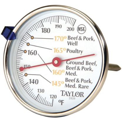 Picture of Taylor 5939N Meat Dial Thermometer - Easy-to-read Measurement - For Food - Stainless Steel