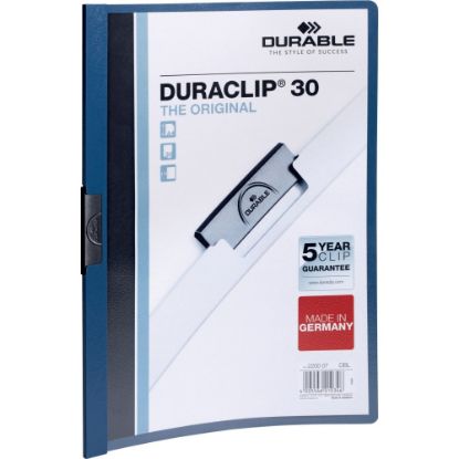 Picture of Durable Duraclip 30 Report Covers, 8 1/2in x 11in, Dark Blue