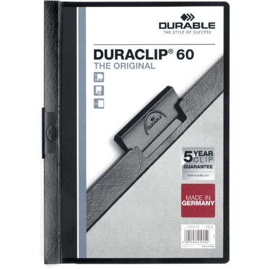 Picture of Durable Duraclip 60 Report Covers, 8 1/2in x 11in, Black