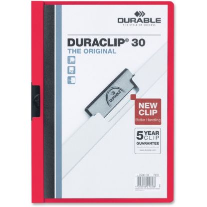 Picture of Durable Duraclip 30 Report Covers, 8 1/2in x 11in, Red