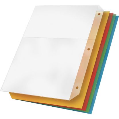 Picture of Cardinal Poly Ring Binder Pockets, Multicolor, Pack Of 5