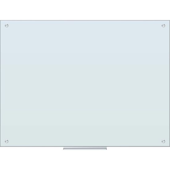 Picture of U Brands Glass Non-Magnetic Dry-Erase Board, 48in X 36in, White Frosted Surface, Frameless, Actual Size 47in X 35in (121U00-01)