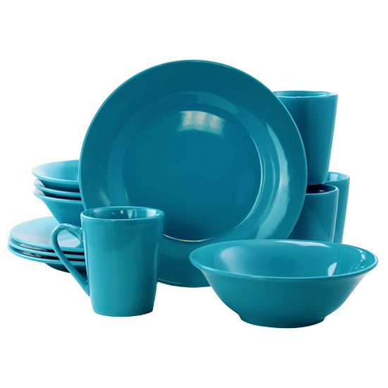 Picture of Gibson Home Carlton 12-Piece Dinnerware Set, Blue