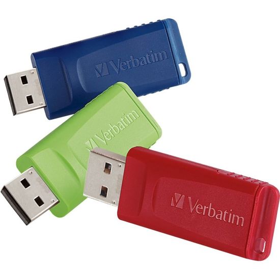 Picture of Verbatim Store "n Go USB Flash Drive, 8GB, Pack of 3