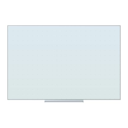 Picture of U Brands Floating Non-Magnetic Ghost Grid Glass Dry-Erase Board, 36in X 24in, White Frosted Surface, Frameless, Actual Size 35in X 23in (2798U00-01)