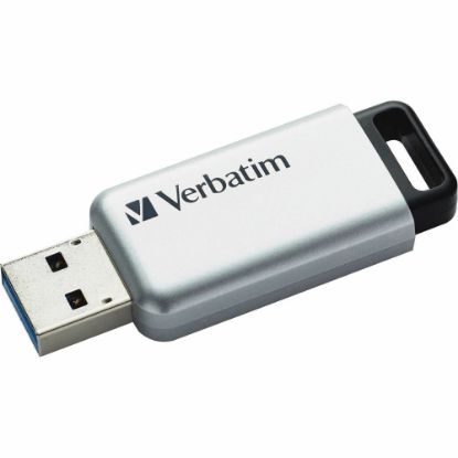 Picture of Verbatim Store "n Go Secure Pro 32GB USB 3.0 Flash Drive, Silver