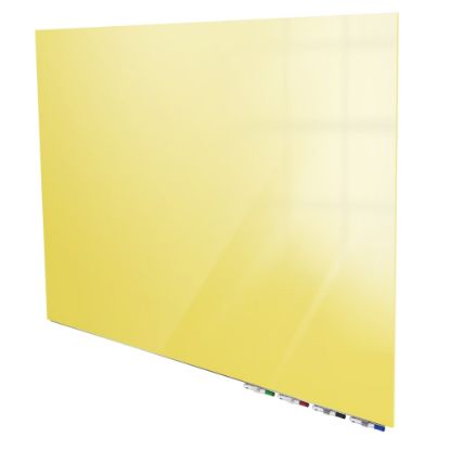 Picture of Ghent Aria Low Profile Magnetic Dry-Erase Whiteboard, Glass, 36in x 48in, Yellow