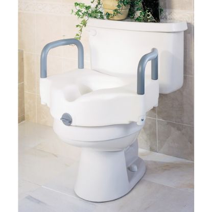 Picture of Medline Guardian Signature Locking Raised Toilet Seat, White