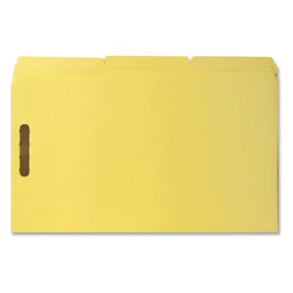 Picture of Sparco Color Fastener Folders With 2-Ply Tabs, Legal Size, Yellow, Box Of 50