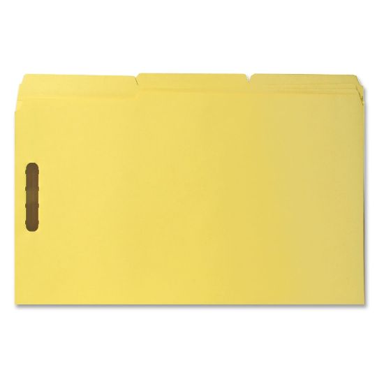 Picture of Sparco Color Fastener Folders With 2-Ply Tabs, Legal Size, Yellow, Box Of 50