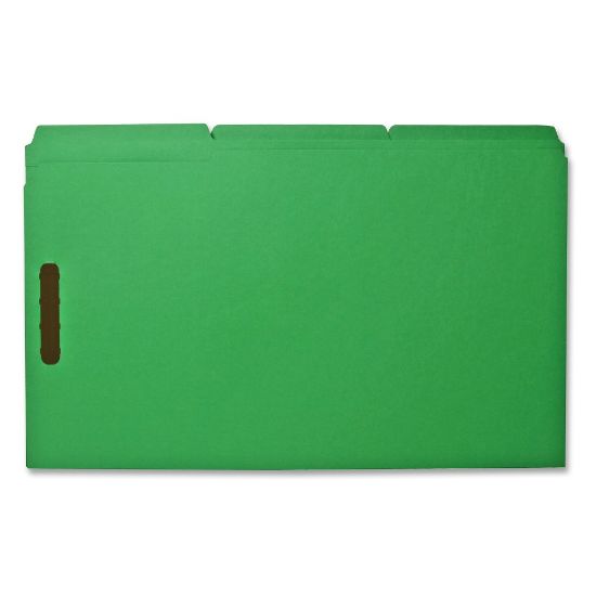 Picture of Sparco Color Fastener Folders With 2-Ply Tabs, Legal Size, Green, Box Of 50