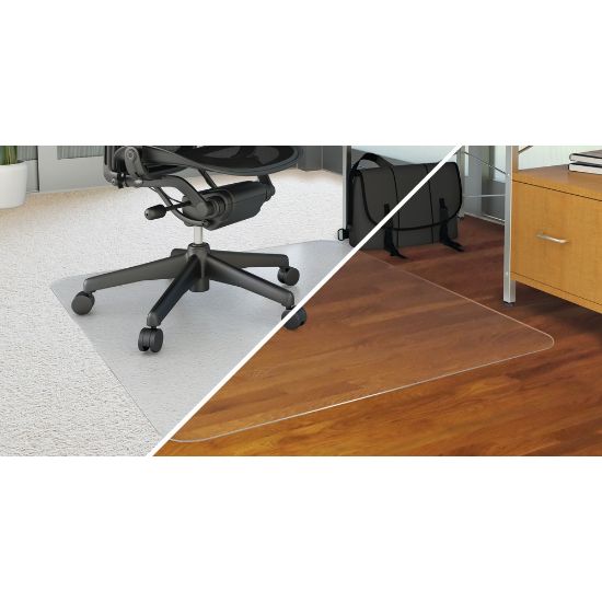 Picture of Deflecto DuoMat Chair Mat, With Lip, 45inW x 52inL, Clear