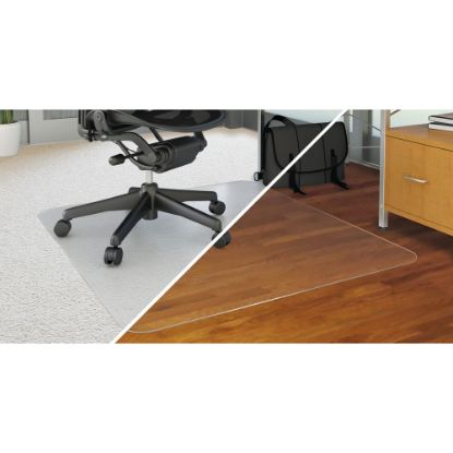 Picture of Deflecto DuoMat Chair Mat, 46inW x 60inL, Clear