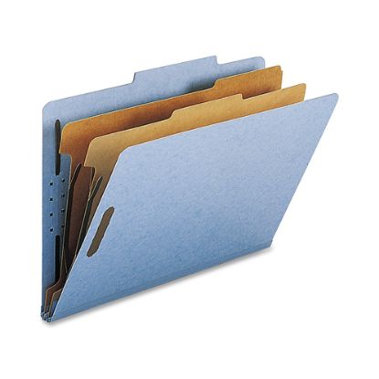 Picture of Nature Saver 2-Divider Classification Folders, Legal Size, Blue, Box Of 10