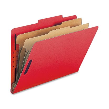 Picture of Nature Saver 2-Divider Classification Folders, Legal Size, Bright Red, Box Of 10