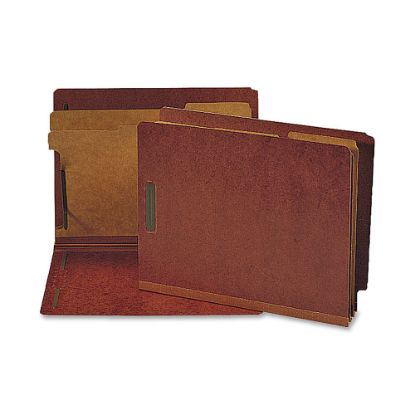 Picture of Nature Saver Red Classification Folders With 2 Dividers, Letter Size, 75% Recycled, Box Of 10