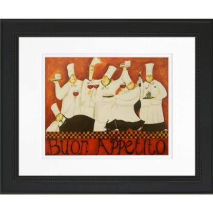 Picture of Timeless Frames Stockton Framed Kitchen Artwork, 11in x 14in, Black, Bon Appetito