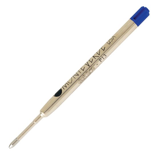 Picture of Monteverde Soft Roll Parker Style Ballpoint Refills, Medium Point, 0.7 mm, Blue/Black, Pack Of 6