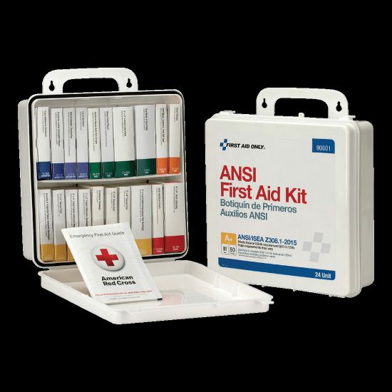 Picture of First Aid Only 50-Person First Aid Kit, 10inH x 10inW x 3inD, White