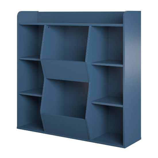 Picture of Ameriwood Home Nathan Kids 41inH 8-Cube Large Toy Storage Bookcase, Navy