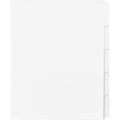 Picture of Sparco Single Reverse Collated Index Dividers, White, Box Of 50 Sets