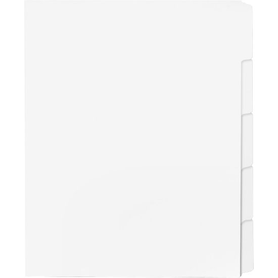 Picture of Sparco Single Reverse Collated Index Dividers, White, Box Of 50 Sets