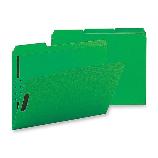 Picture of Sparco Color Fastener Folders With 2-Ply Tabs, Letter Size, Green, Box Of 50