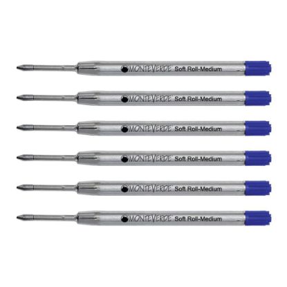 Picture of Monteverde Soft Roll Parker Style Ballpoint Refills, Medium Point, 0.7 mm, Blue, Pack Of 6