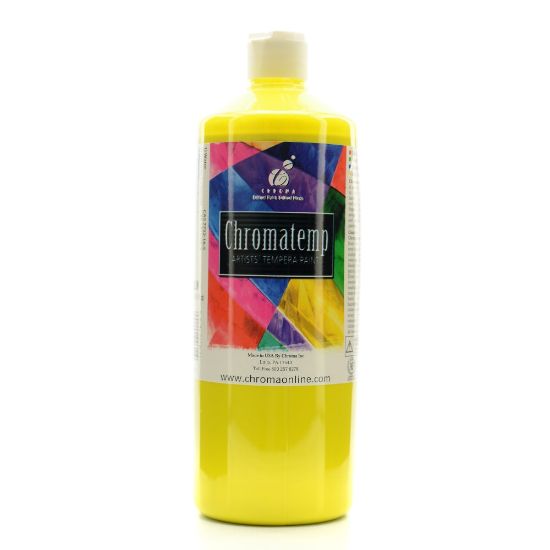 Picture of Chroma ChromaTemp Artists Tempera Paint, 32 Oz, Yellow