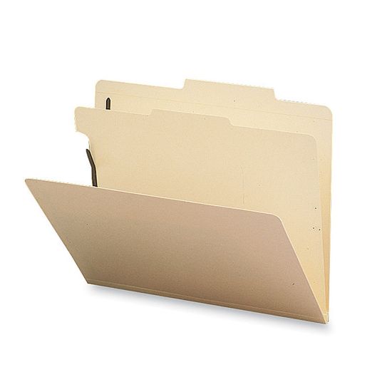 Picture of Sparco Classification Folders, Letter Size, 1 Divider, Manila, Box Of 10