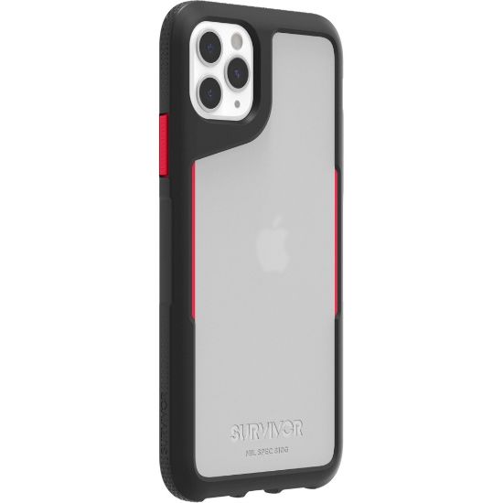 Picture of Survivor Endurance for iPhone 11 Pro Max - For Apple iPhone 11 Pro Max Smartphone - Pebbled Texture - Black, Red, Cleart)