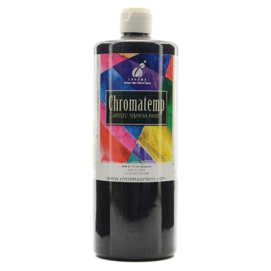 Picture of Chroma ChromaTemp Artists Tempera Paint, 32 Oz, Black