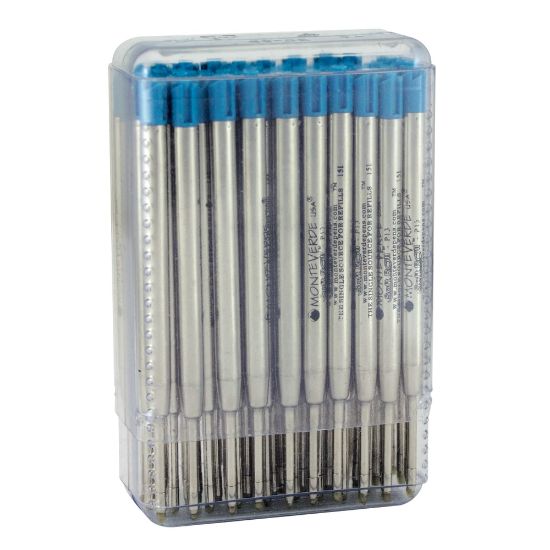 Picture of Monteverde Soft Roll Parker Style Ballpoint Refills, Medium Point, 0.7 mm, Blue, Pack Of 50