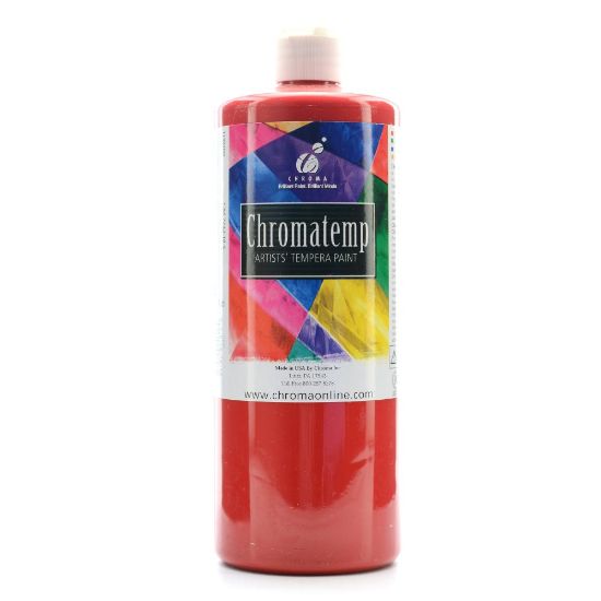 Picture of Chroma ChromaTemp Artists Tempera Paint, 32 Oz, Red