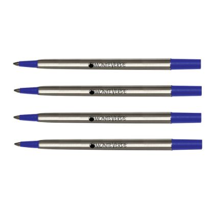 Picture of Monteverde Rollerball Refills For Parker Rollerball Pens, Fine Point, 0.5 mm, Blue, Pack Of 4