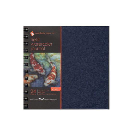 Picture of Hand Book Journal Co. Field Watercolor Journals, 6in x 6in, 24 Sheets, Deep Blue, Pack Of 2