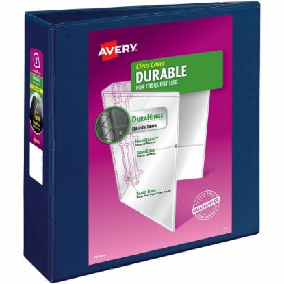 Picture of Avery Durable View 3-Ring Binder, 3in Slant Rings, Blue