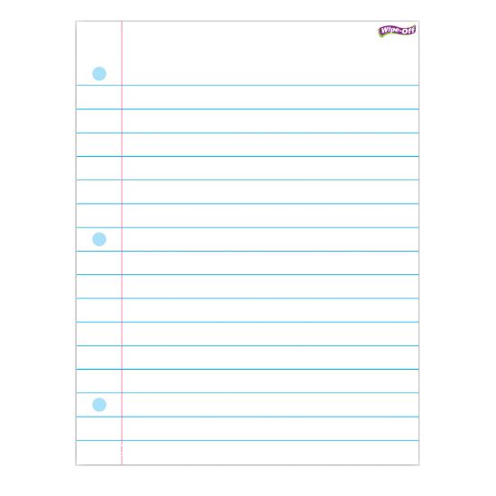 Picture of TREND Notebook Paper Wipe-Off Chart, 17in x 22in, Pack Of 6