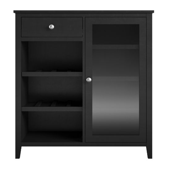 Picture of Ameriwood Home Tuxedo Bar Cabinet, 34-13/16inH x 30-3/4inW x 15-3/4inD, Black