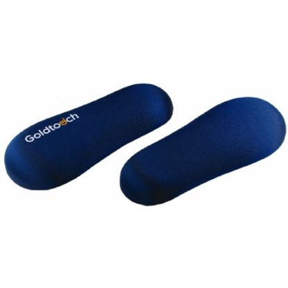 Picture of Goldtouch Blue Gel Filled Palm Supports by Ergoguys - 7in x 3in - Blue