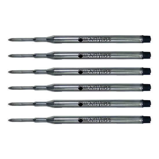 Picture of Monteverde Ballpoint Refills For Sheaffer Ballpoint Pens, Medium Point, 0.7 mm, Brown, Pack Of 6 Refills